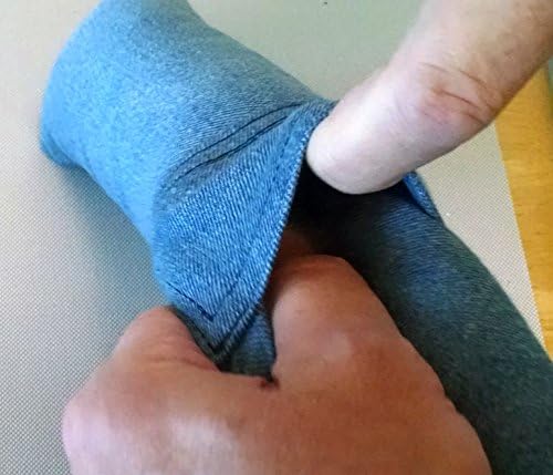 15" Cat Kicker Toy with Refillable Catnip Pocket (Denim) - Filled with Premium Canadian Catnip-PurrikoPets