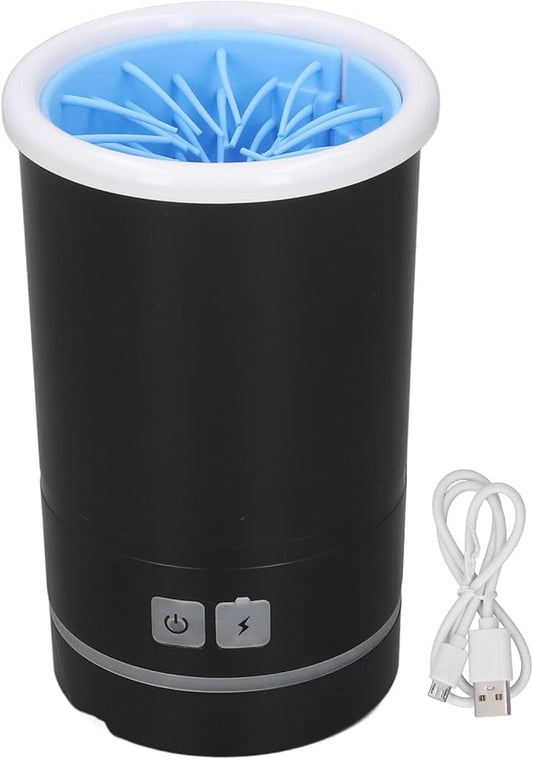 gernie Electric Pet Washer, 2000mAh USB Rechargeable Automatic Dog Washer 2 in 1 Portable Dog Foot Cleaner with Soft Brush for Small Medium Dogs s and Cats-PurrikoPets