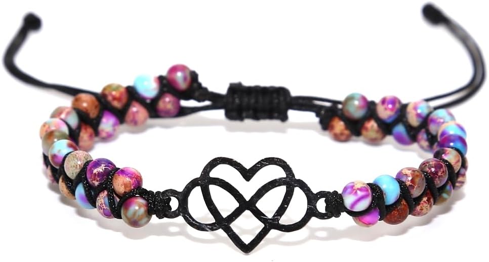 ZOSOJONA Women Handmade Boho Wrap Bracelets Natural Stone Variety Beads Strand Bracelet