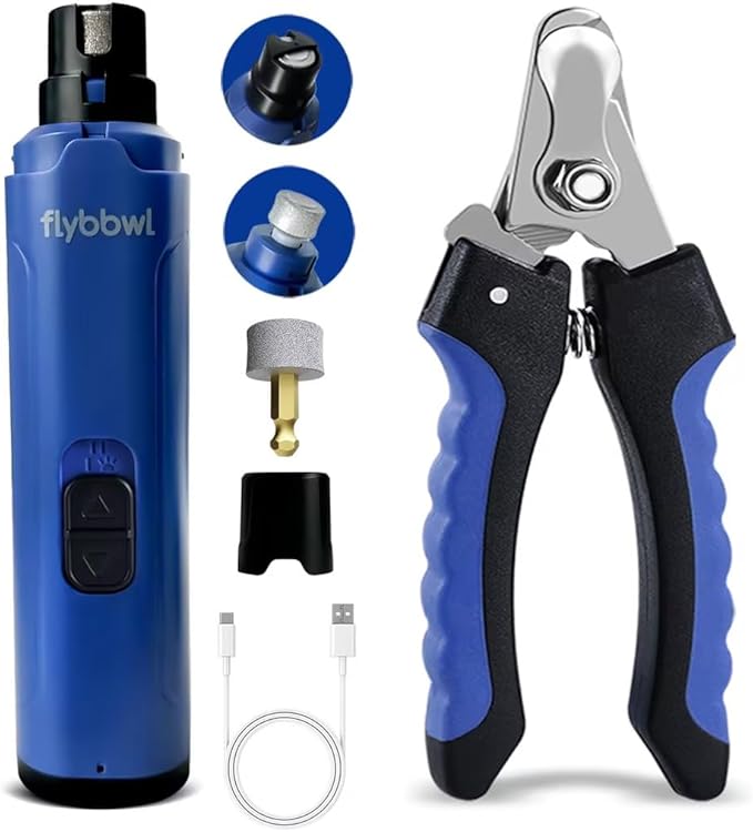 Dog Nail Grinder Quiet: Silent Grind Pro Dog Nail Trimmers - Cat Nail Clippers for Indoor Cats - Dog Nail Trimmers for Large Medium Small Dogs and Cats-PurrikoPets