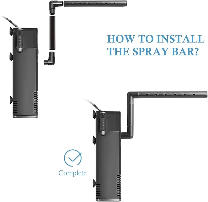 FEDOUR Submersible Aquarium Internal Filter, Filter with Water Pump for Fish Tank up to 35 Gallon (8W for 5-35 gallon-new)-PurrikoPets