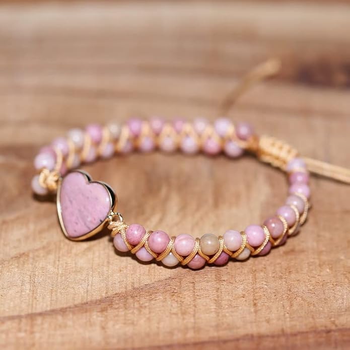 ZOSOJONA Women Handmade Boho Wrap Bracelets Natural Stone Variety Beads Strand Bracelet