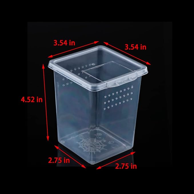 4 Pcs Insect Spider Terrariums Breeding Box Hatching Container Small Reptile Arboreal Spider Mantis Scorpion Centipede Acrylic Breeding Box-PurrikoPets