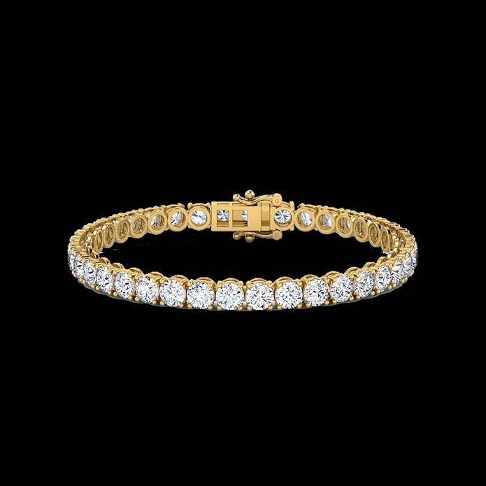 0.50-15 Carat Lab Grown Classic Diamond Tennis Bracelet 4 Prong Setting Luxury Collection (F-G Color, SI Clarity) Length- 7 Inch