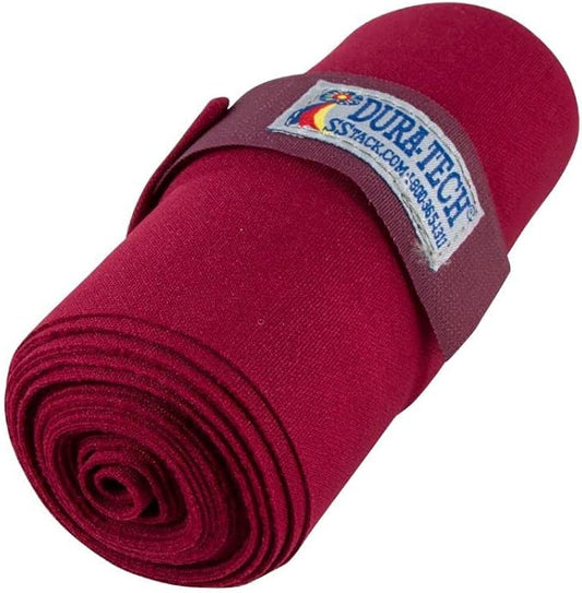 Dura-Tech Standing Wraps for Horses | Color Burgundy | Optimal Comfort & Support | Ideal for Post-Exercise & Trailering | Right Tension Application | Secure Closure-PurrikoPets