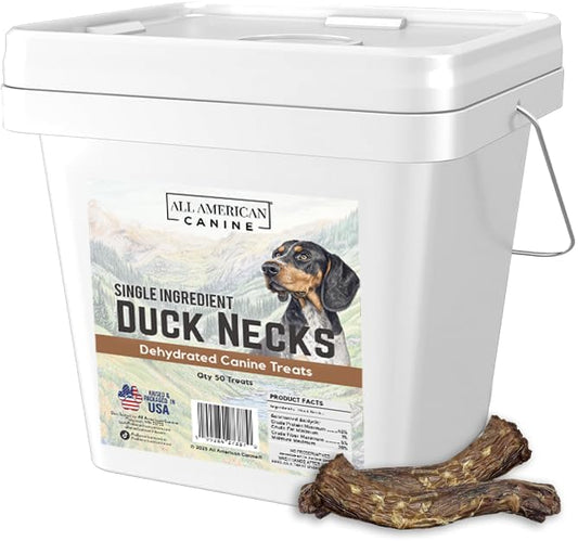 50 Natural Duck Neck Dog Treats – Single Ingredient, Dehydrated & Chewy – Low-Fat, High-Protein Training Reward – Made in USA-PurrikoPets