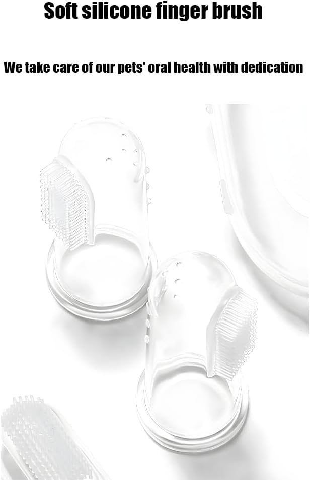 6Pack Dog Toothbrush，360º Dog Tooth Brushing Kit, Cat Toothbrush, Teeth Cleaning, Finger Brush-PurrikoPets