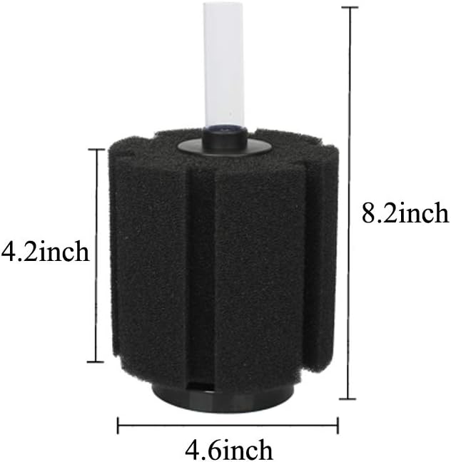 ALEGI 4pcs Large Aquarium Sponge Filter with Suction Cups, Check Valves for Breeding Fry Betta Shrimp Fish Tank (X-Large for 40-80 Gal 4 Pcs)-PurrikoPets