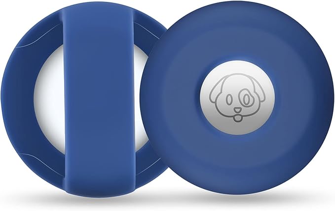 Airtag Holder for Dog Collar, Cibaabo Silicone Air Tag Case Cover Compatible with Apple Airtags for 0.8-1.2inch Cat Pet Collar Harness Loop-PurrikoPets