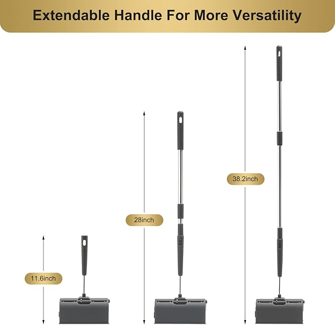 Fedicelly Lint Rollers Pet Hair Extra Sticky Floor with Long Handle,Large Cat Dog Hair Remover Laundry Clothes Carpet Furniture,6.3 inches Wider with 320 Sheets Giant Lint Remover Brush for Couch-PurrikoPets