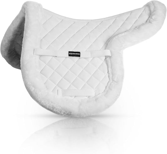 Equinavia Eidsvoll Shaped English Saddle Pad for Show Jumping with Ultra Fleece Trim-PurrikoPets