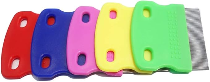 2 Pcs Cat Combs Dogs Grooming Combs Tear Stain Remover, Effectively Removes Crust, Loose Hair, Eye Stain on Pet(Random Color)-PurrikoPets