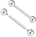 AROWRO Nipple Piercing Jewelry G23 Titanium Nipple Rings Tongue Rings Nipple Bar 14G Internally Threaded Straight Barbells Bridge Piercing Jewelry 12mm-20mm