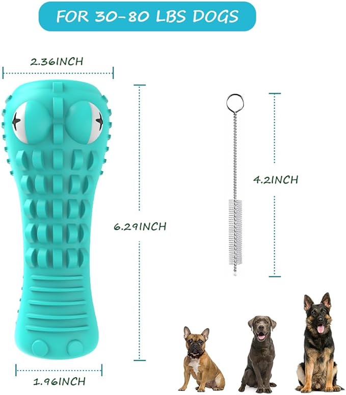 Dog Toys for Aggressive Chewers Large Medium Breed, Indestructible Dog Toothbrush Chew Toys, Squeaky Interactive Tough Extremely Durable, Dogs Toys to Keep Them Busy-PurrikoPets