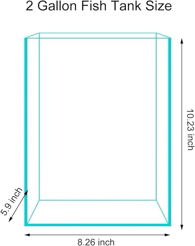 2 Gallon Glass Fish Tank, Easy to Maintain Small Aquarium for Betta/Snails/Shrimp and Aquatic Planting.-PurrikoPets