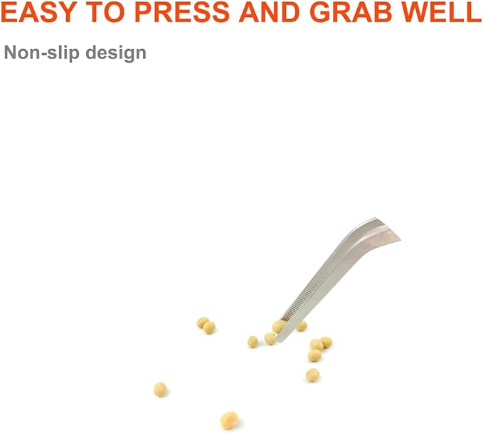 Extra Long Tweezers, Feeding Tongs, 18.9 inch Aquarium Stainless Steel Large Aquascape Tools for Fish Tank, Terrarium，Aquascaping, Reptile Snake (Curved)-PurrikoPets