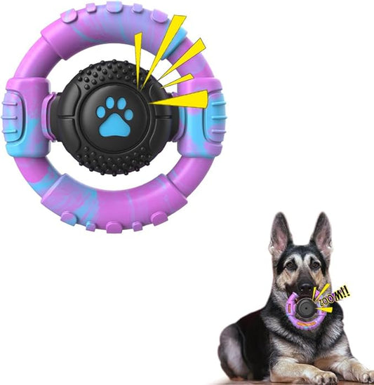 Dog Toys for Aggressive Chewers Large Medium Small Breed Indestructible Durable Tough Squeaky Dog Chew Toys to Keep Them Busy Nylon Rubber Interactive Dog Toys-PurrikoPets