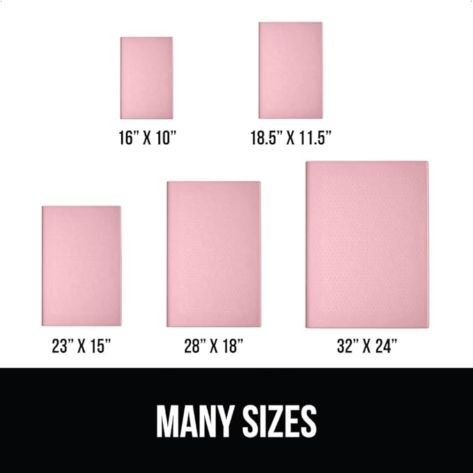 GORILLA GRIP 100% Waterproof Raised Edge BPA Free Silicone Pet Feeding Mat, Dog Cat Food Mats Contain Spills Protects Floors, Placemats for Cats and Dogs Water Bowl, Pets Accessories 28x18 Pink-PurrikoPets