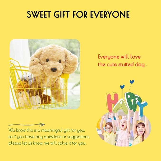 5 Pieces Dog Stuffed Animals for Girls,1 Mommy Dog with 4 Babies,Puppy Stuffed Animals Gifts for Girls 3 4 5 6 7 8 9 Years,Soft Plush Toys for Kids Christmas,Valentine's,Birthday,Children's Day-PurrikoPets