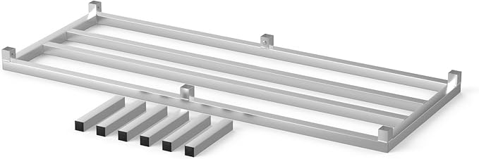 24 in X 60 in. Aquarium Stand | Industrial Style Aluminum Fish Tank Base with Open Frame Design-PurrikoPets