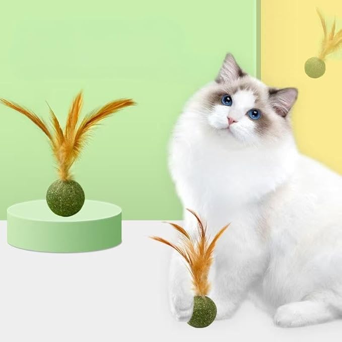 5 Pieces of Catnip Toys Ideal Catnip Ball to Stimulate Cat Exercising and Interacting Toys for Cats-PurrikoPets