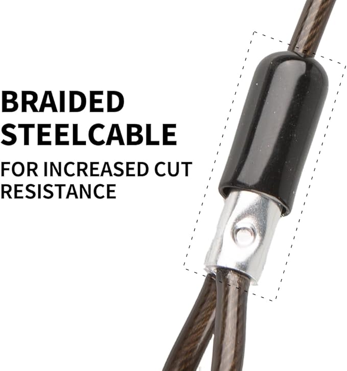 Dog tie Out Cable, 10/20/25/30/50/70/100 feet, Suitable for Dogs up to 350 pounds, Dog Cable with Swivel Buckle, Lightweight, Non-Winding, for Outdoor Camping, Yard Dog Cable (Black, 50FT)-PurrikoPets