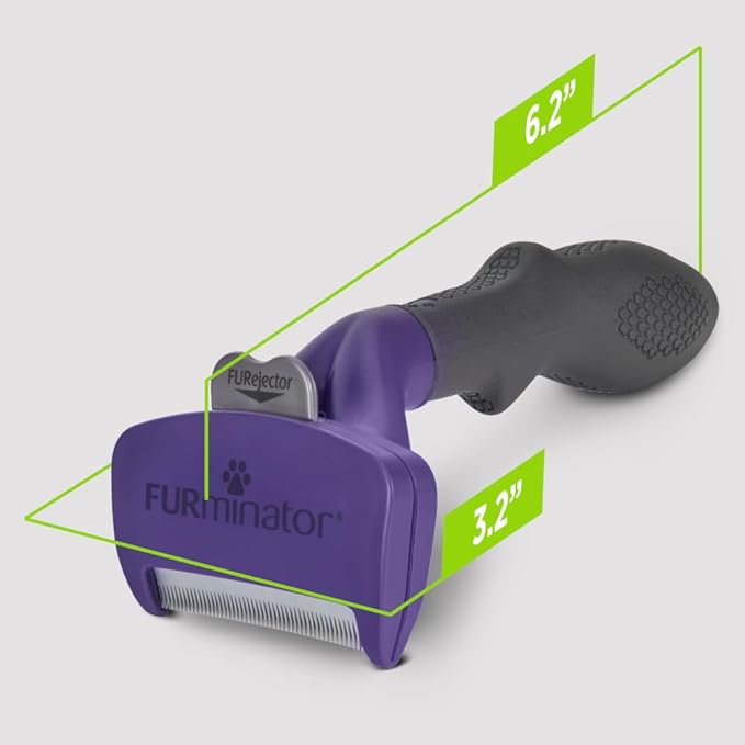 FURminator deShedding Tool For Medium/Large Cats, Short Hair, Removes Loose Hair From Shedding-PurrikoPets