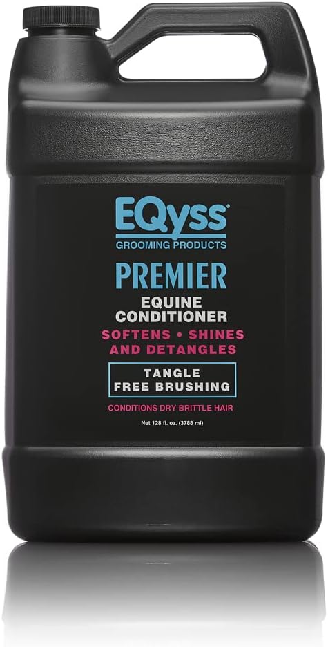 EQyss Premier Equine Conditioner - Moisturize Skin, Detangle Horse's Mane, Tail, & Coat, Add Shine, Tangle-Free Brushing, Minimize Flyaways (128 oz)-PurrikoPets