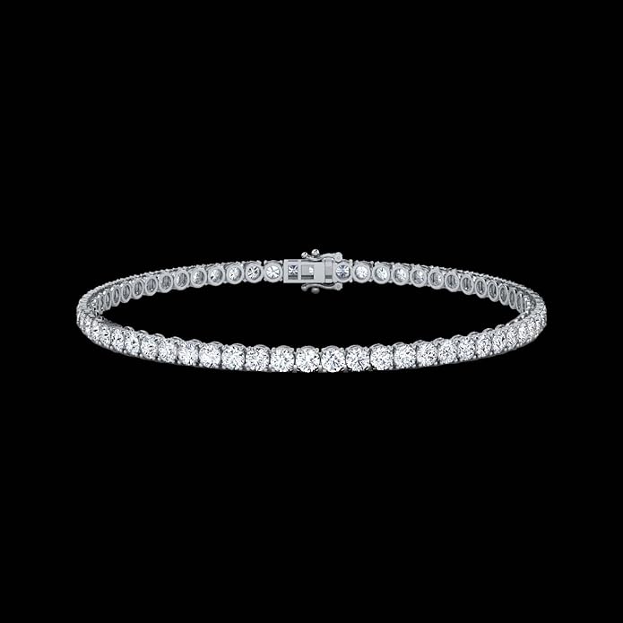 0.50-15 Carat Lab Grown Classic Diamond Tennis Bracelet 4 Prong Setting Luxury Collection (F-G Color, SI Clarity) Length- 7 Inch