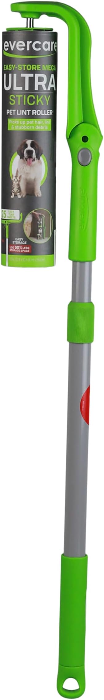 Evercare Easy-Store Mega 25 Layer Extended Handle Pet Lint Roller-PurrikoPets