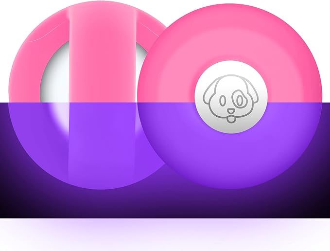 Airtag Holder for Dog Collar, Cibaabo Silicone Air Tag Case Cover Compatible with Apple Airtags for 0.8-1.2inch Cat Pet Collar Harness Loop-PurrikoPets