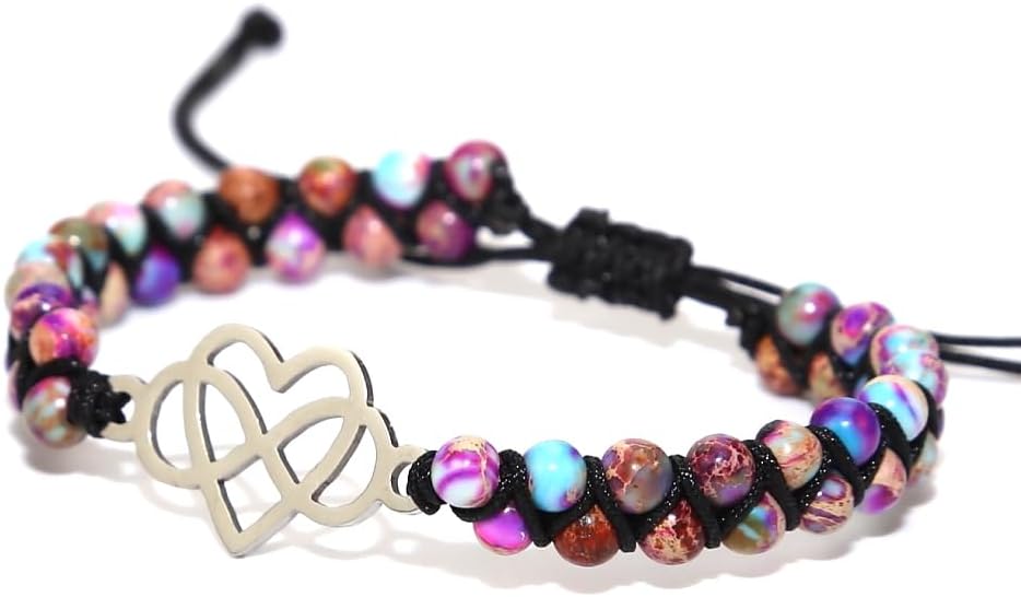 ZOSOJONA Women Handmade Boho Wrap Bracelets Natural Stone Variety Beads Strand Bracelet