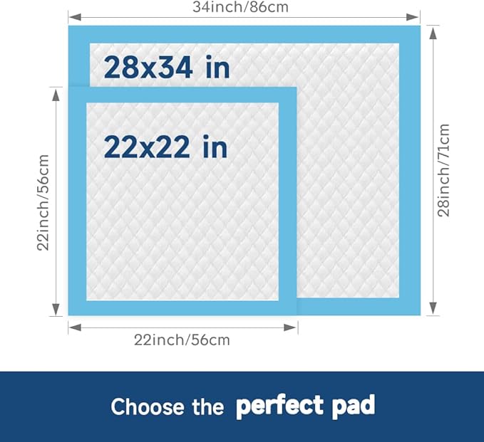 100 Count 22” x 22” Disposable Dog Pee Pads, Super Absorbent Leakproof Puppy Pads Quick Drying, Pee Pads for Dogs, Potty Dog Training Pads-PurrikoPets