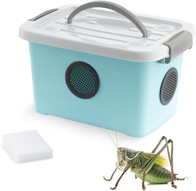 1 Pack Cricket Breeding Box Insect Keeper Reptile Feeding Box for Reptile Bearded Dragon Leopard Gecko Lizard Frog Snake-PurrikoPets