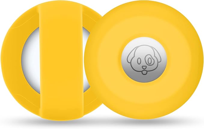 Airtag Holder for Dog Collar, Cibaabo Silicone Air Tag Case Cover Compatible with Apple Airtags for 0.8-1.2inch Cat Pet Collar Harness Loop-PurrikoPets