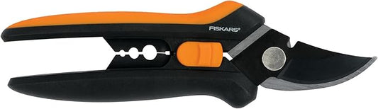 Fiskars Floral Pruning Shears - Plant Cutting Scissors/Garden Clippers For Deadheading and Working with Flowers - Black/Orange-PurrikoPets