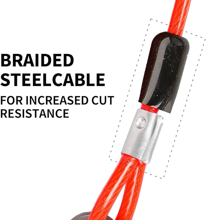 Dog tie Out Cable, 10/20/25/30/50/70/100 feet, Suitable for Dogs up to 350 pounds, Dog Cable with Swivel Buckle, Lightweight, Non-Winding, for Outdoor Camping, Yard Dog Cable (Red, 30FT)-PurrikoPets