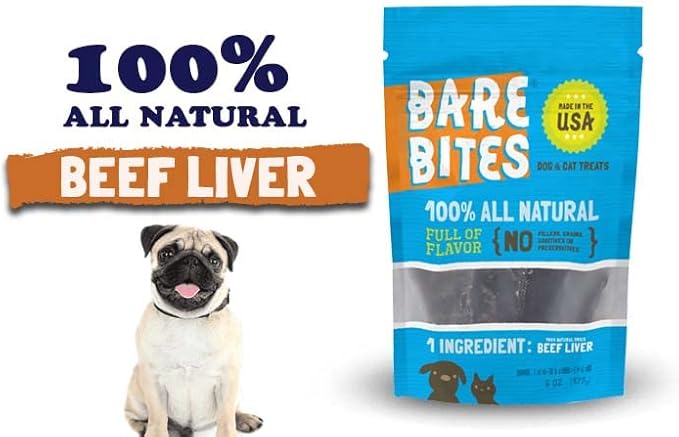100% All Natural Dehydrated Beef Liver Dog and Cat Treats (6 Ounce Bag) (6 Ounce Bag)-PurrikoPets