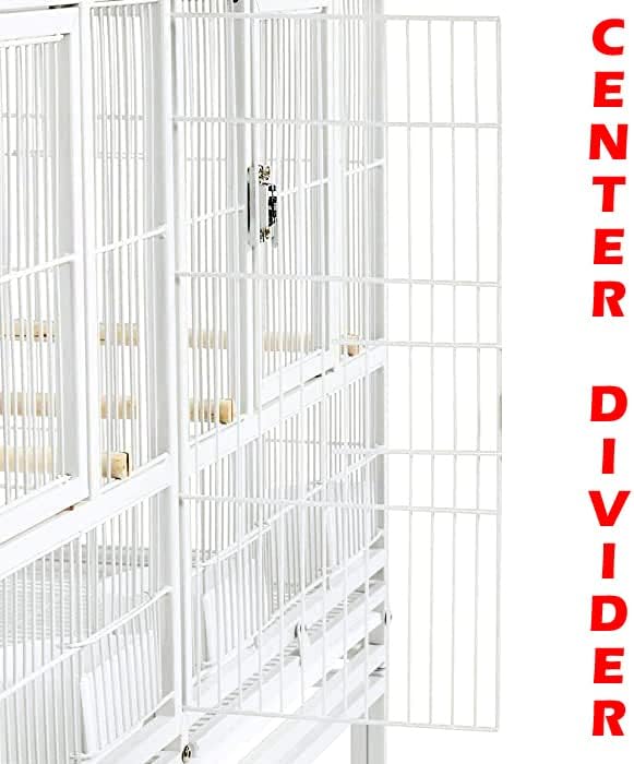 1/2/3-Combo Stacker Center Divided Breeder Breeding Bird Flight Double Rolling Cage for Aviaries Canaries Cockatiels Lovebirds Finches Budgies Small Parrots-PurrikoPets