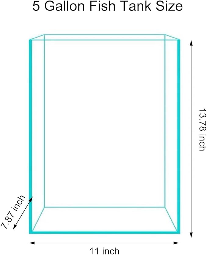 5 Gallon Glass Fish Tank, Easy to Maintain Small Aquarium for Betta/Snails/Shrimp and Aquatic Planting.-PurrikoPets