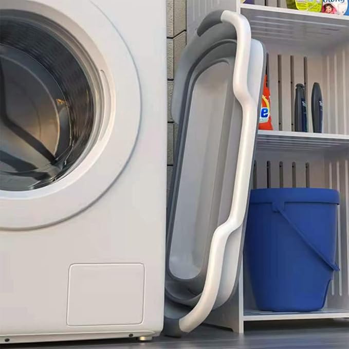 7.1 Gal/27L Multipurpose Collapsible Pet Bathtub Upgraded with Drainage Hole and Pet Hair Collector for Bathing/Shower, Portable Laundry Basket-Foldable Bathing Tub-Storage Organizer.-PurrikoPets