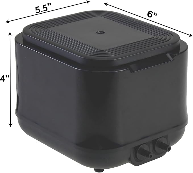 AQUANEAT Powerful Aquarium Air Pump, 250GPH, 10W, Dual Outlets, for up to 300 Gallon Fish Tank, Super Quiet Oxygen Aerator with Gang Valves, Adjustable Hydroponic Air Bubbler Pump-PurrikoPets