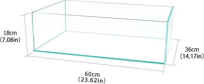 Fzone 9Gal Sharrow Rimless Low Iron Fish Tank Nova Clear Ultra-White 45° Mitered Edges Translucent Glass Anata Series Aquarium w/Black Foam Leveling Mat-PurrikoPets