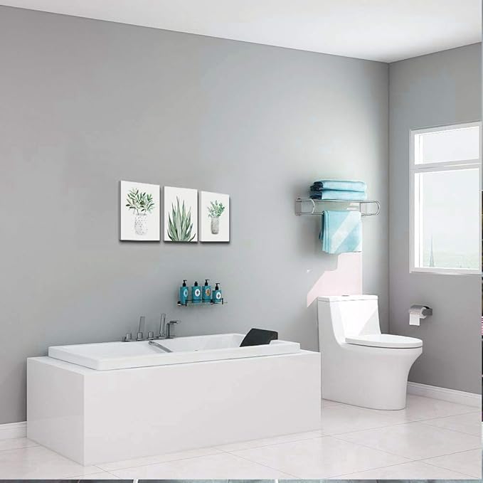 farmhouse Wall Art painting for dining room bathroom Abstract Canvas art family Wall decor for Bedroom kitchen Wall Decoration Living Room decor art Green Leaf pictures Artwork for home walls 3 piece-PurrikoPets