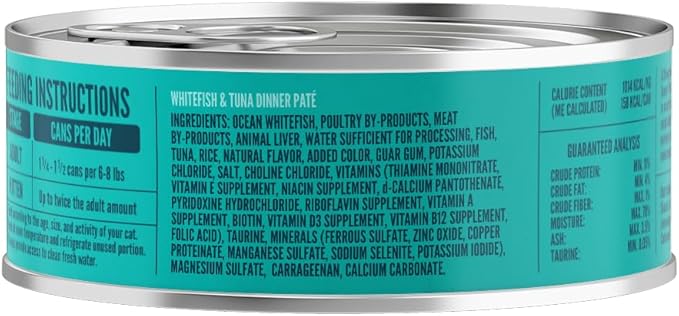 A Strong Heart Canned Wet Cat Food, Whitefish & Tuna Dinner Paté - 5.5 oz Cans (Pack of 24), Made in The USA with Real Ocean Whitefish & Tuna-PurrikoPets