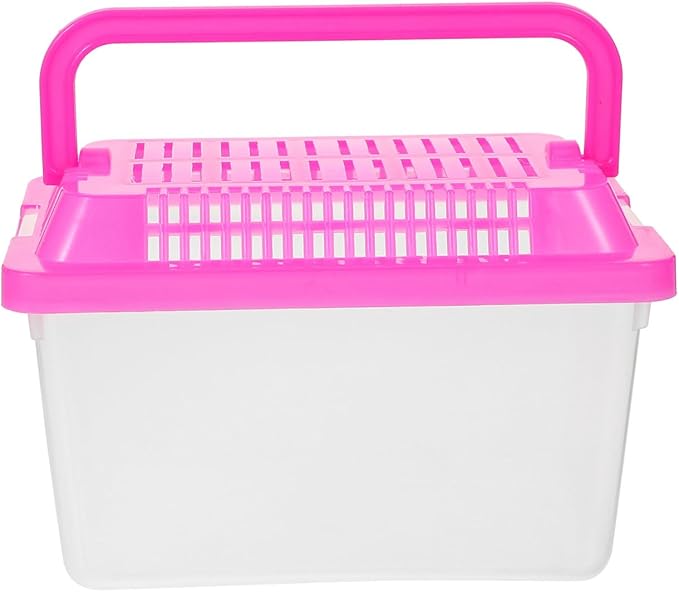 FRCOLOR 2pcs plastic turtle fish tank acrylic reptile cage tortoise habitat Pet Fish Tank Reptile Feeding Tank aquatic turtle tanks and aquariums eamon living habitat mini breeding box-PurrikoPets