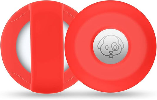 Airtag Holder for Dog Collar, Cibaabo Silicone Air Tag Case Cover Compatible with Apple Airtags for 0.8-1.2inch Cat Pet Collar Harness Loop-PurrikoPets