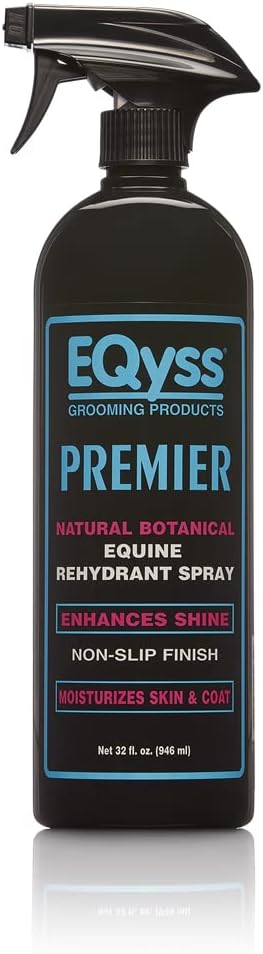 EQyss Premier Equine Horse Spray - Moisturizes Skin and Coat, Enhances Shine and Detangles, Prevents Dry Skin - Non-slip, Repels Dirt, USA-made-PurrikoPets