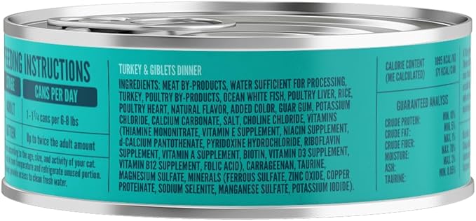 A Strong Heart Canned Wet Cat Food, Turkey & Giblets Dinner - 5.5 oz Cans (Pack of 24), Made in The USA with Real Turkey & Savory Giblets-PurrikoPets