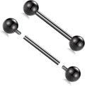 AROWRO Nipple Piercing Jewelry G23 Titanium Nipple Rings Tongue Rings Nipple Bar 14G Internally Threaded Straight Barbells Bridge Piercing Jewelry 12mm-20mm